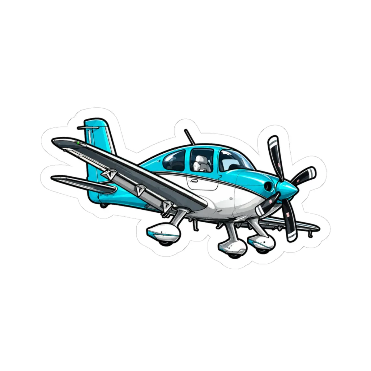Airplane Sticker | Cirrus sr22 | Aviation | Aircraft | Aerospace | Pilot Gift | Fathers Day |