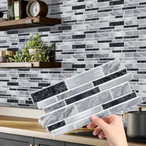 Simulation Marble Splicing Models tile Wall Stickers, Bathroom, Kitchen self-adhesive Waterproof Marble Pattern Wallpaper, Wall Decoration