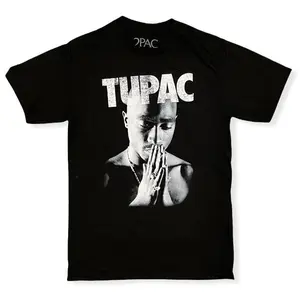 HOTT!! 2pacc Shakur Men's Official Licensed 2Pacc Prayer Graphic Hip Hop Rap Tee T-Shirt LSQ