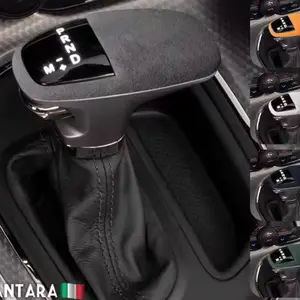 Suede Gearshift Cover - Durable Material, Adjustable Fit, Ideal for Various Vehicle Models