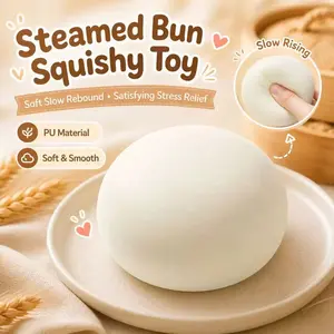 PU Slow Rising Simulation Food Squishy Toy, Daifu Bun Mochi Decompression Toy, Soft Squeeze Stress Relief Fidget Toy, Ideal Children's Day Gift
