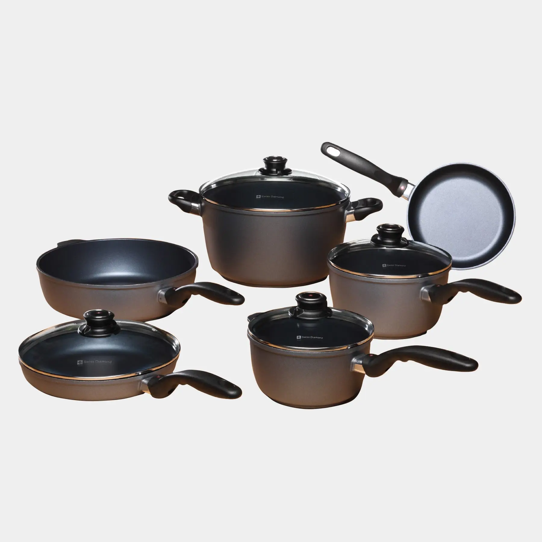 HD Nonstick 10-Piece Set - Gourmet Kitchen Kit - Induction | Made in Switzerland