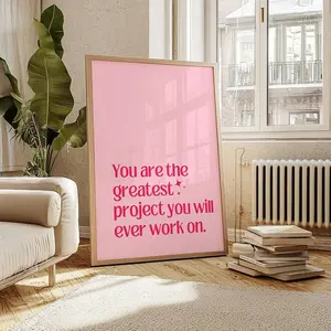 Inspirational Motto Canvas Poster, Modern Decorative Unframed Wall Art, Ink Lettering Affirmation Poster For Home, Office, Living Room, Bedroom Decor - Spring & Winter Indoor Decoration