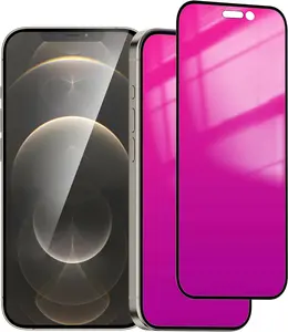 2 Pack  Screen Protector for  12 /  12 Pro 2020 Tempered Glass for iPhone12Pro True 25Anti Spy Private Gradient Colorful Case Friendly (6.1 inch )