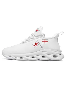 Men's England Flag Uk Style Trainers, Unisex Casual Comfortable Sports Running Sneakers, Lightweight Sporty Shoes for Daily Comfort