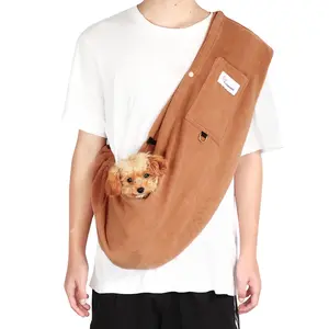 safety hook Pet Cuddler Cat Carrier Sling for Cats and Small Dogs – Hands-Free Dog Sling with Storage Pocket, Soft Cat Carrier for Snuggling, Portable Dog & Cat Travel Bag Harness puppy pouch