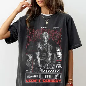 Leon Girl Dinner shirt, Grace Ashcroft, vintage gamer, retro tee, video game tee