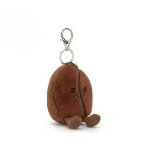Simulated Coffee Bean Plushies Soft Stuffed Doll Brown Coffee Food With Foot Adorably Plush Toy Home Decor Xmas Gifts Girl