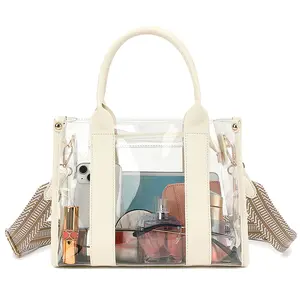 Clear Tote Bag Stadium Approved Clear Bag Clear Purse Handbag for Women with Adjustable Strap