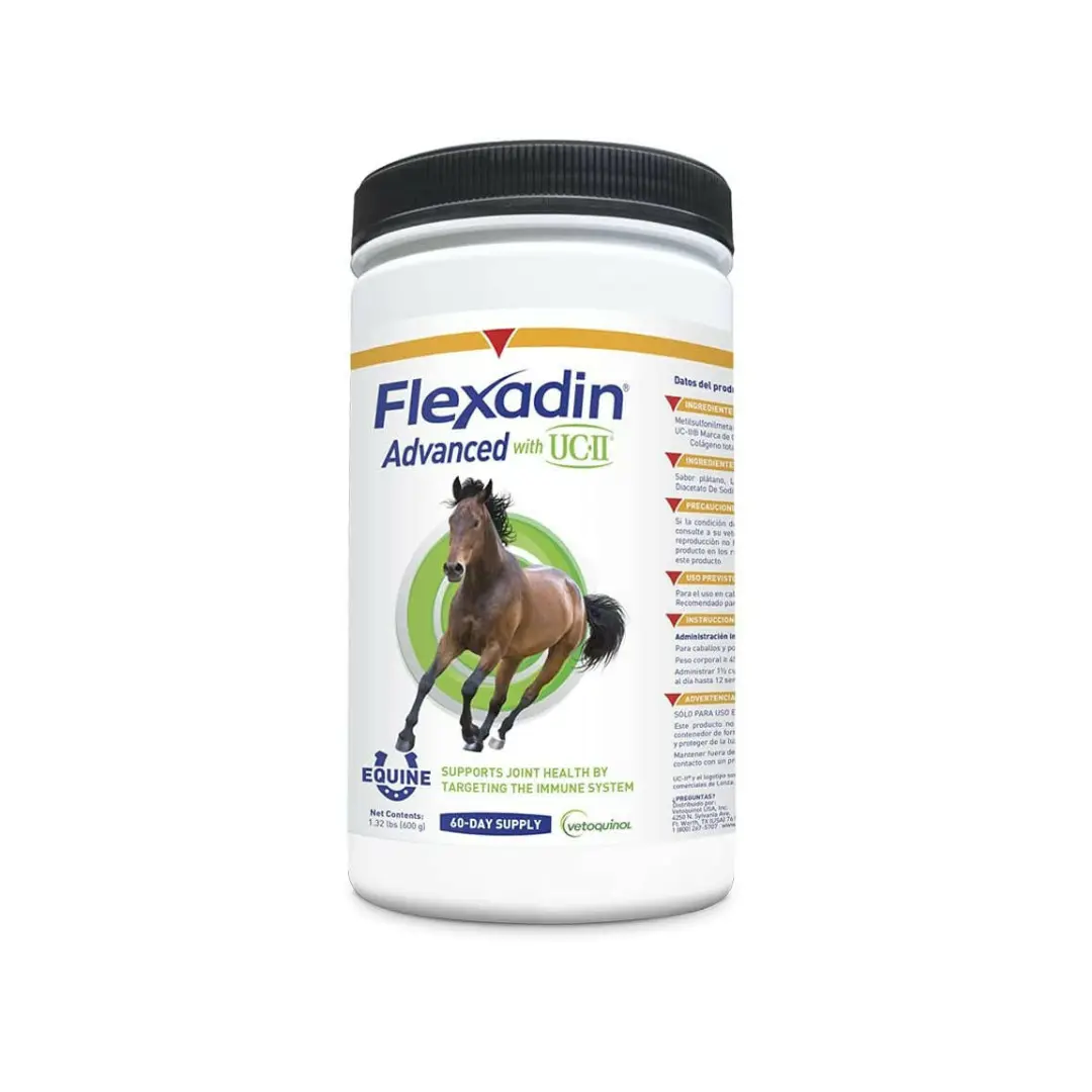 Vetoquinol Flexadin UC-II Joint Health Support for Horses, Banana Flavor, 1.32 lb - Promotes Flexible Movement, Healthy Cartilage, Comfortable Mobility, Includes MSM for Nutritional Joint Support