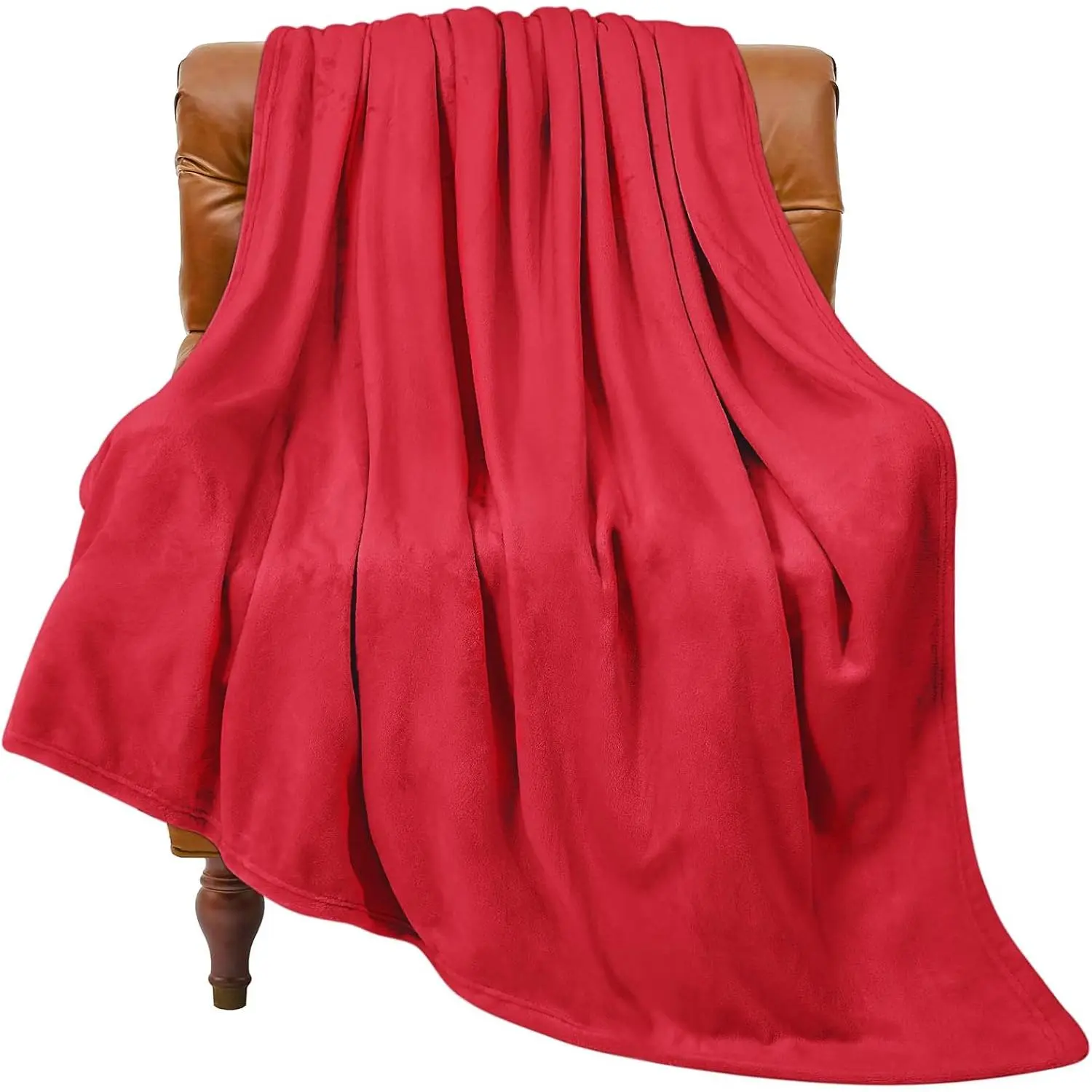 Bebelite 100% Polyester Twin Size Lilac Fleece Throw Blanket - 300gsm Double-Side Plush Fuzzy, 60x80in, Super Warm Lightweight for Couch & Cozy Nights