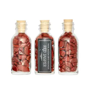 Red Jasper Gem Bottle - Polished Chips of Red Jasper Crystals