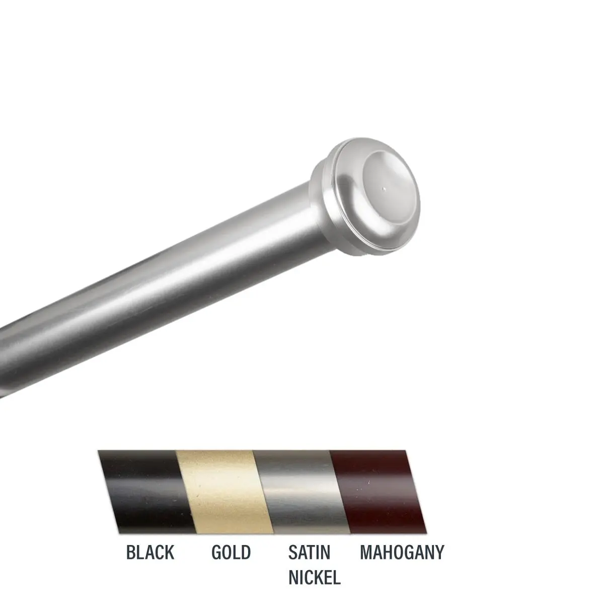 Central Design Cillo Decorative Metal Window Curtain Rod - 1 in. Satin Nickel Finish, 66-120 in. Double Rod for Baby & Maternity Room Decoration, Decorative Curtain Rods, Metal Curtain Rods
