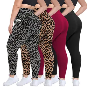 Leggings with Pockets for Women High Waisted Tummy Control Workout Yoga Pants Plus Size Women's Clothing