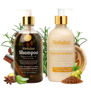 Herbalista Viral Herbal Hair Care Bundle – Shampoo & Conditioner Set 500ml (16.9 fl oz) Each – With Real Botanicals – Strengthens, Nourishes & Smooths – 100% Natural & Handcrafted