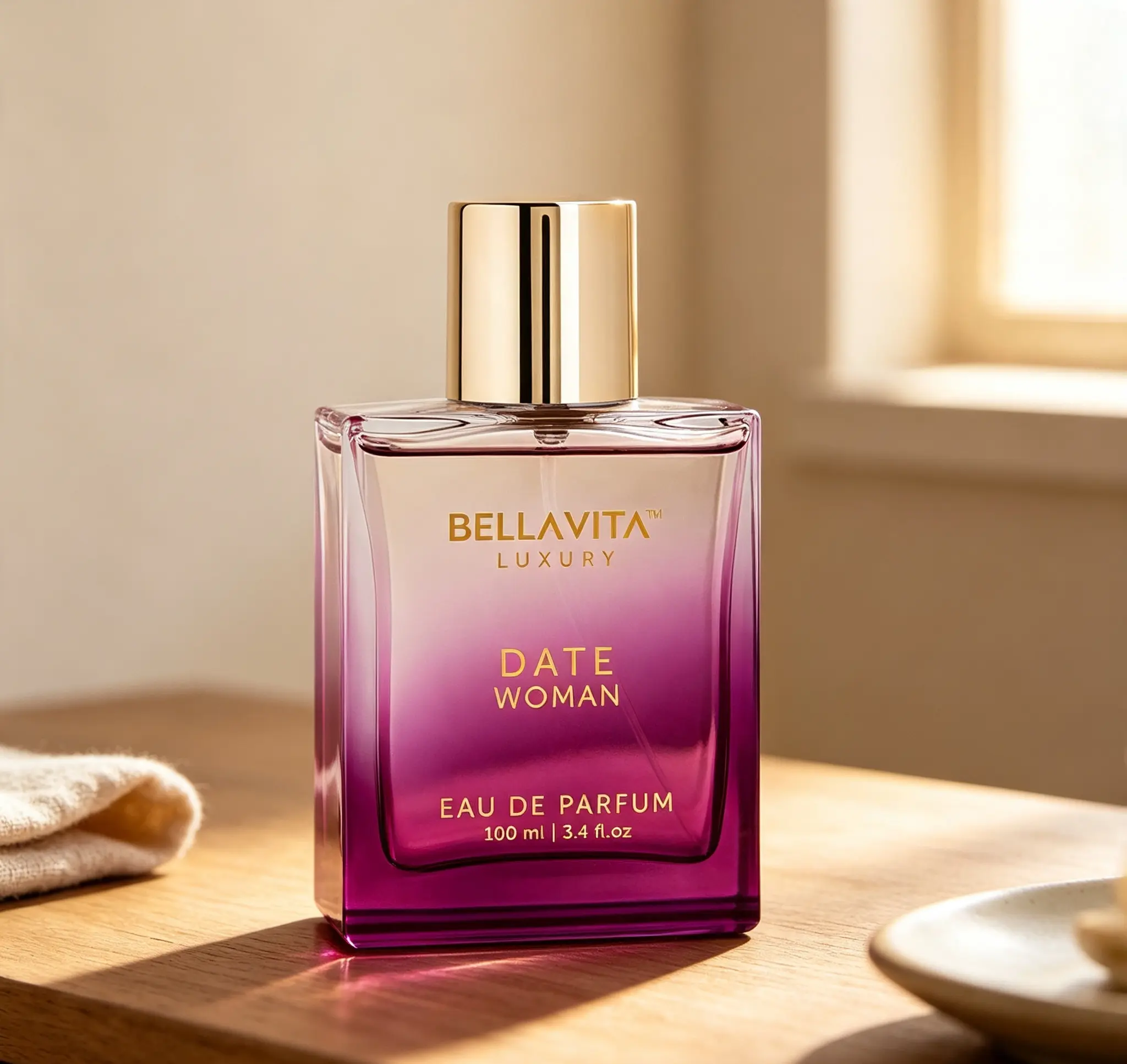 Bella Vita Luxury DATE EDP 100ml 3.4 fl.oz For Women｜Long‑Lasting Romantic Floral Perfume｜Pink Pepper Jasmine Moss Notes｜Compliment‑Worthy Scent For Date Night & Everyday Wear