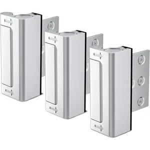3 count Door Reinforcement Lock, Door Locks for  Safety, Door Safety Locks from Inside, Withstand 800lbs Force - Enhance Home , Door Lock ,  Construction ()