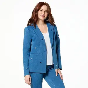 G by Giuliana Black Label Embellished Denim Blazer