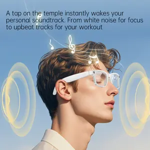 AIMB-S2 Max Smart Glasses AI Real Time Translator/Voice Assistant -2 Million Pixel Camera/HD Video Recording Bluetooth Audio/Music