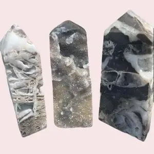 3 Piece Sphalerite Crystal Set- 3-4 inch, Raw Edge and Druzy Pockets