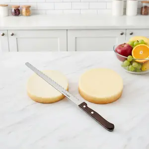 Premium Stainless Steel Bread Slicer with Non-Slip Coarse Teeth for Even Slicing of Toast Cakes and Baked Goods Durable Kitchen Essential for Home Bakers