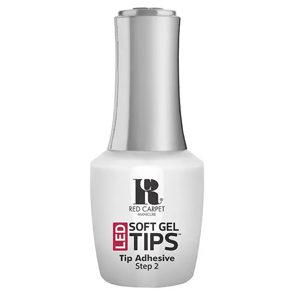 Red Carpet Manicure LED Soft Gel Tip Adhesive - Non-Damaging, Bubble-Free for Maximum Adhesion & Long-Lasting, Quick Cure for Soft Gel Tips. Ideal for DIY Manicures & Salon-Quality Nails, 9ml.