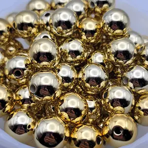 16MM Gold acrylic beads