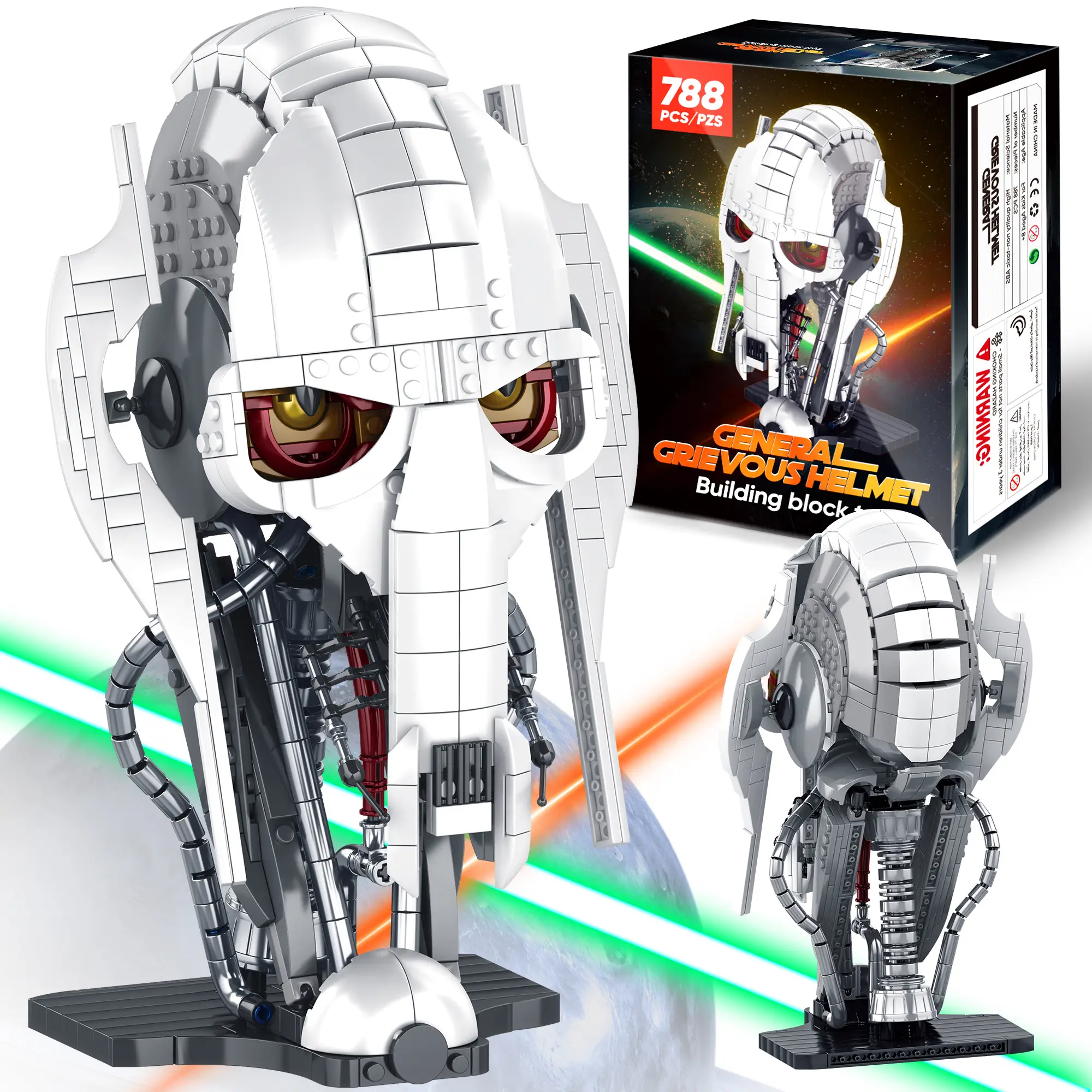 【TOKMOC】66005,Helmet Building Block Set,Universal helmet, Featuring display racks,Helmet collectors,Fans Gift Building Model For aged 12 and above,Str