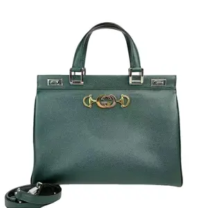 Pre-owned GUCCI GG Leather Shoulder Bags Gucci Green Zumi Shoulder Bag Crossbody