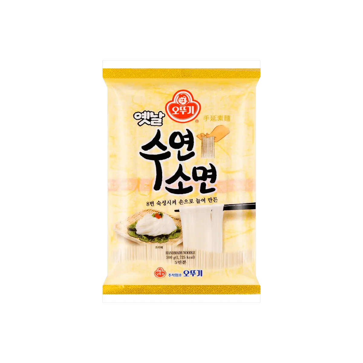 OTTOGI Korean Somyeon Noodles - 500g Handmade Thin Wheat Noodles for Ramyeon, Japchae, Soups - Authentic Korean Pasta