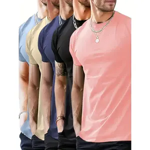 5 Pack Cotton T-Shirts for Men Basic Crewneck Tee Soft Breathable Everyday Essential Casual Streetwear Minimal Style Gym Workout Layering Shirt Gift for Him #menshirt #basictshirt #cottontee #3packshirts #mensfashion #streetwear #everydaystyle