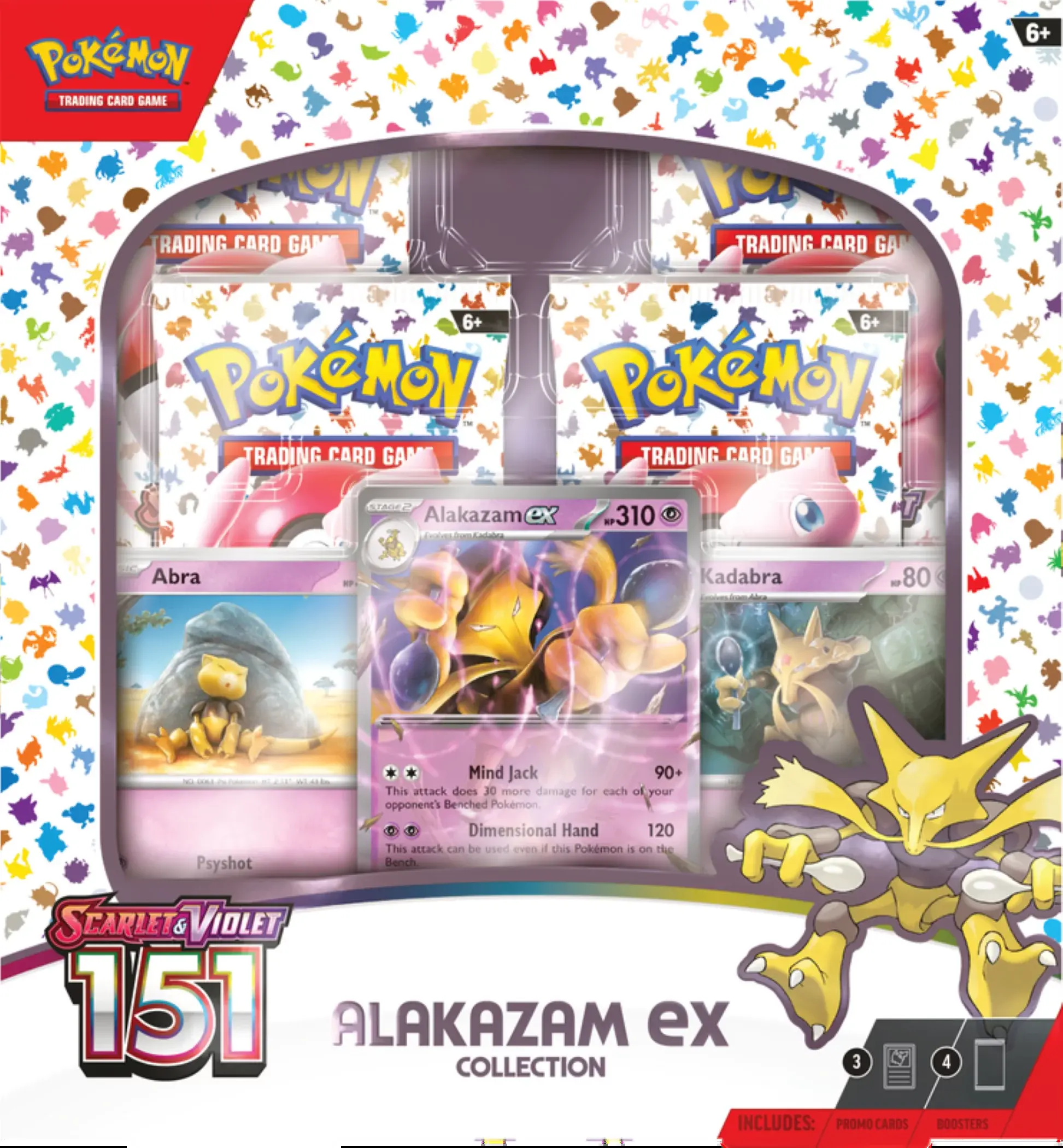 Pokemon Trading Card Games Scarlet & Violet 3.5 151 Collection Alakazam Ex - 4 Pokemon TCG: Scarlet & Violet—151 Booster Packs Pokémon