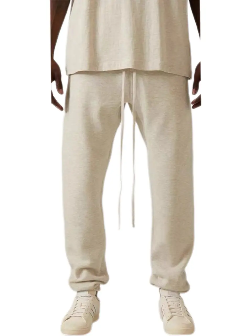 Men's Light Oatmeal cuffed pants