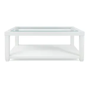 Urban Icon Contemporary Rectangular Glass Inlay Coffee Table