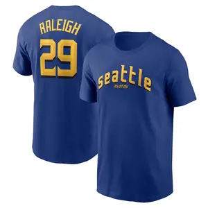 Unisex Baseball Mariners Team Raleigh Fuse Name & Number T-Shirt - Navy