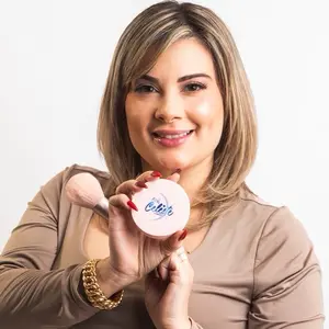 Glow Powder Azul Celeste Setting Powder - 15 SPF Matte Finish Oil Control Makeup Powder for Flawless Finish and Smooth Skin - Uv Cosmetic