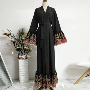 Elegant Floral Embroidered Abaya