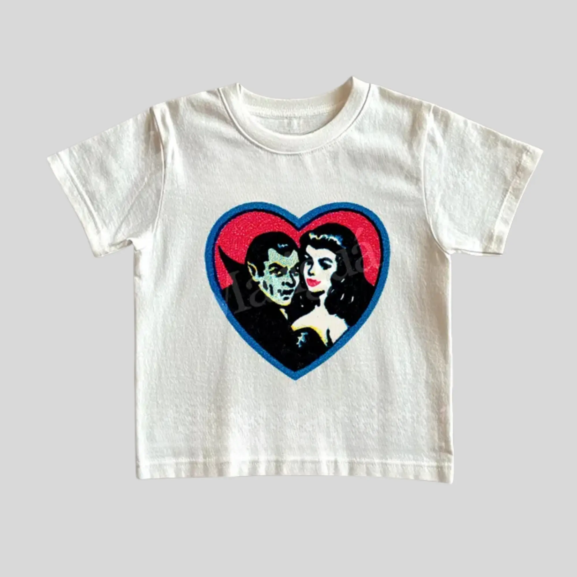 Retro Vampires Graphic Baby Tee, Vintage 2000s Dracula Tshirt, Y2k Horror Tee