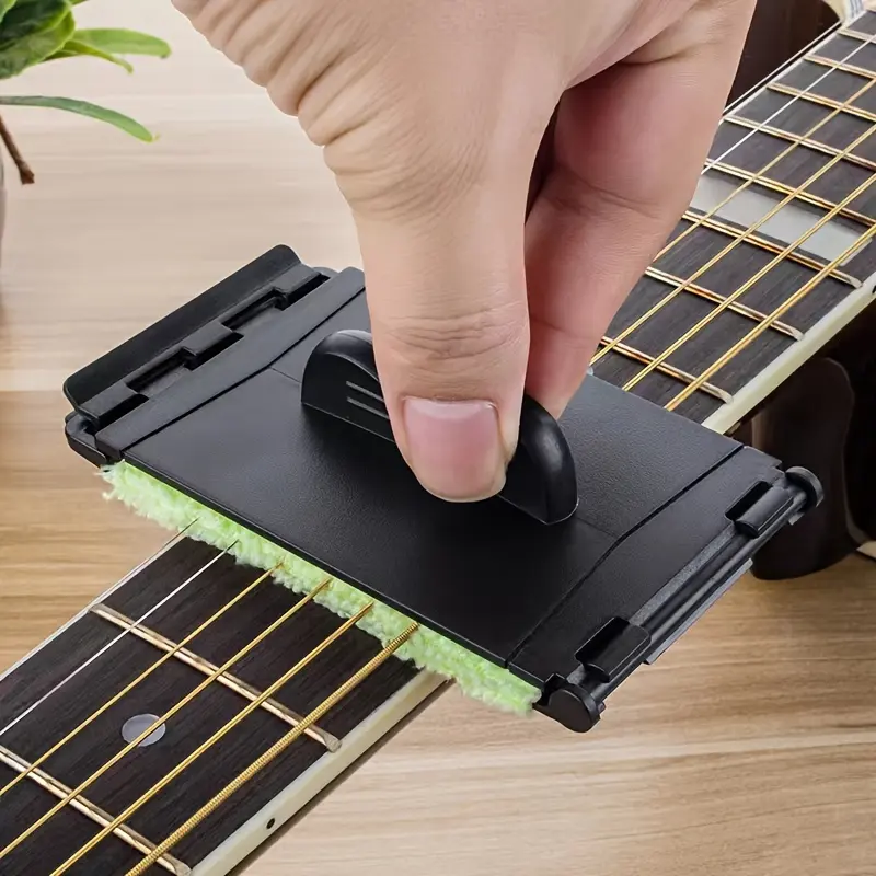2pcs Guitar String Cleaner Brush Board Scrubber - Fingerboard Rub Cleaning Tool for Acoustic Electric Bass Maintenance Care Accessories, Acoustic Guitar Accessories