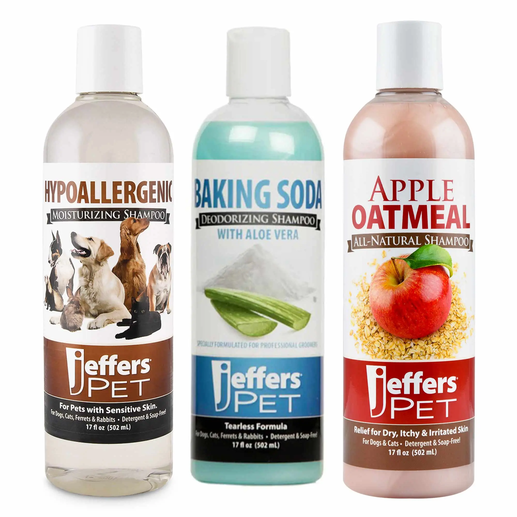 Jeffers Sensitive & Smelly Dog Shampoo Trio, 3 Piece Kit Jeffers Sensitive & Smelly Dog Shampoo Trio, 3 Piece Kit