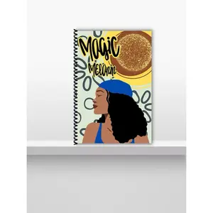 Celebrate Beauty and Strength with Magic Melanin Lined Journal 6x9 Notebook for Thoughts Goals and Memories
