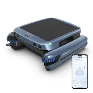 Beatbot iSkim Ultra Solar Powered Robotic Pool Skimmer - 24/7 Cleaning, Solar & Magnetic Wireless Charging, Water Clarification, Edge & Corner Cleaning, S-Path Optimization, App Control, Ice Blue