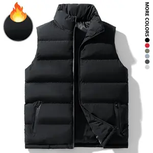 Herren Weste Jacke Warme Ärmellose Jacken Winter Wasserdicht Reißverschluss Mantel Herbst Stehkragen Casual Unterweste