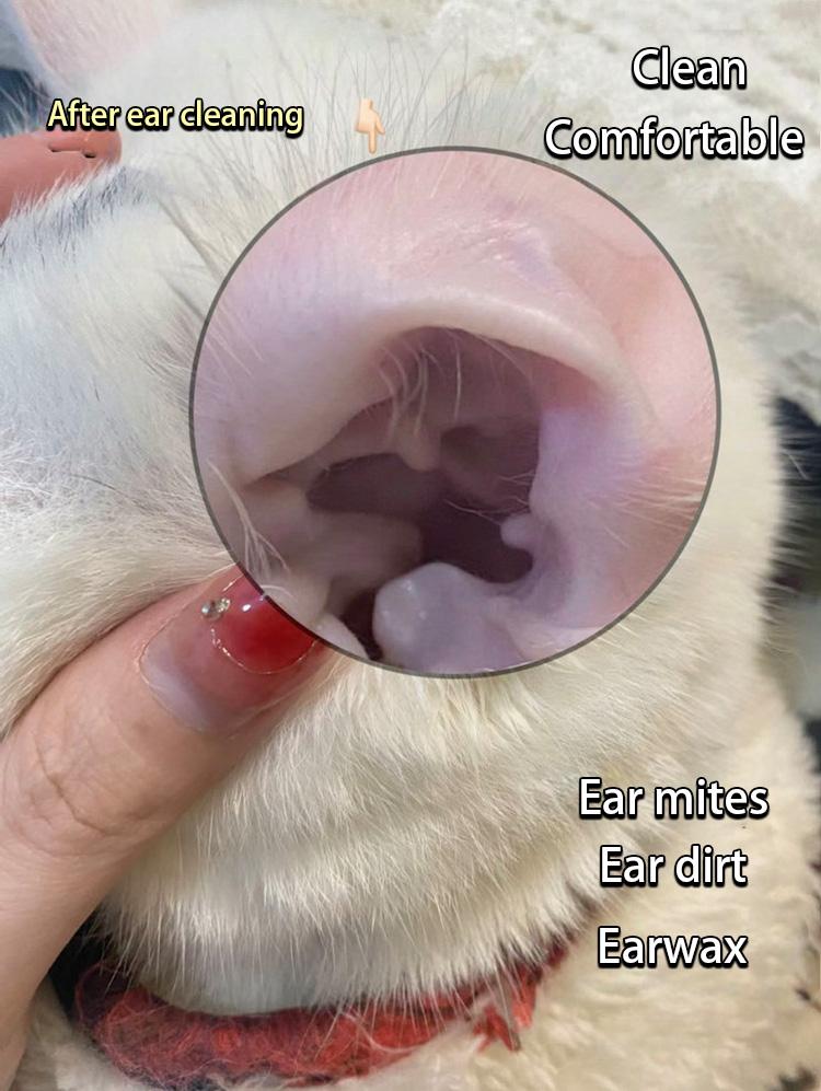 Pet Ear Cleanser for Dogs and Cats - Ear Mite Treatment & Infection Relief - 3.4oz