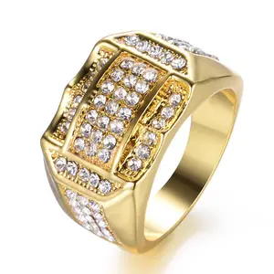 Bestselling Fashion Diamond-Embedded Men's Ring for Hand Accessories Marquise Cut Ring