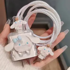 kitty Charger Case Phone Charging Cable Data Cable Anti-Kink Cute Silicone Protective Case