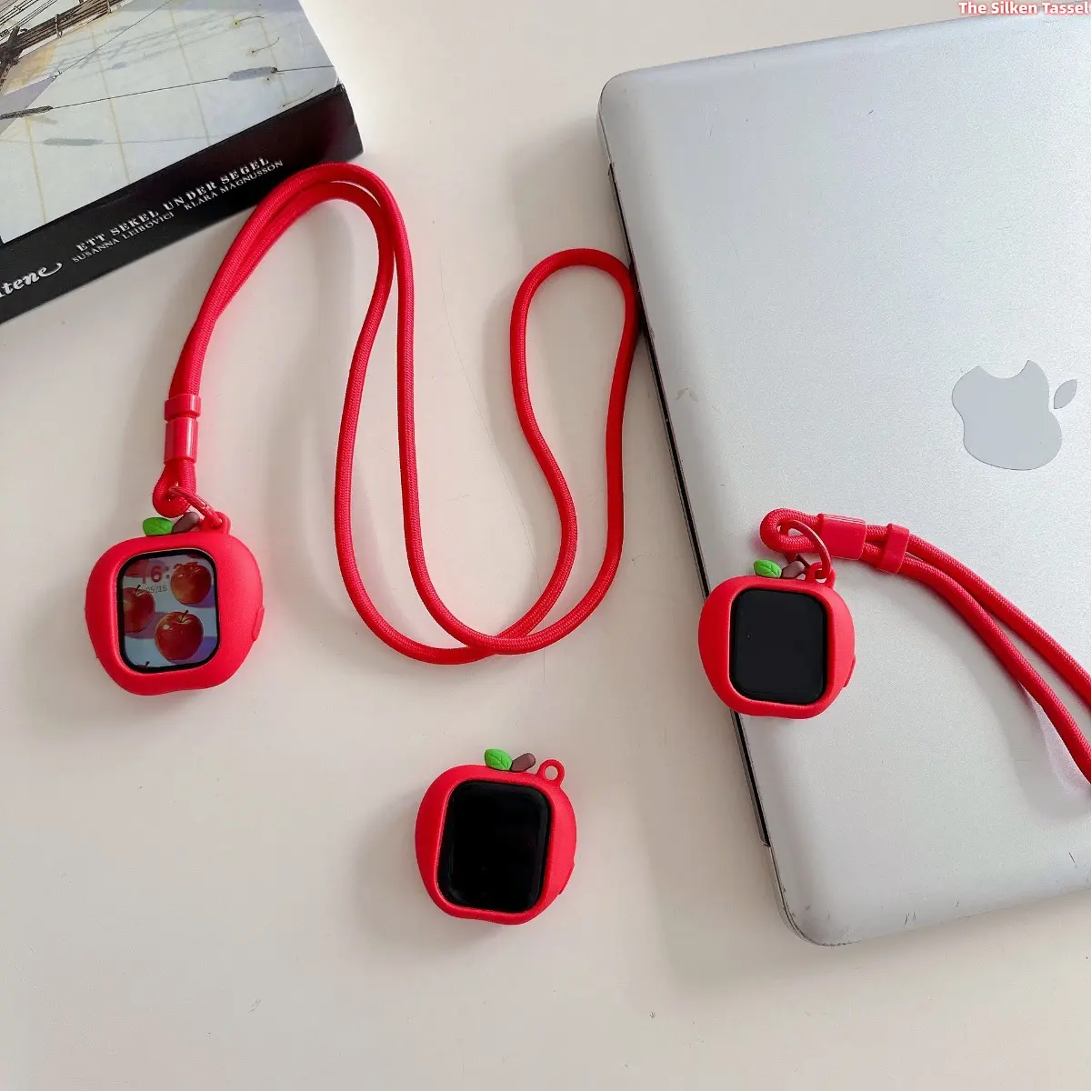Creative Red Apple Full Coverage Soft Watch Case, Stylish Anti-scratch Protective Shell Compatible With All Apple Watch Series (No Watch) Smartwatch Accessories Wearable Tech Accessories Protector Protection tiktokshopbacktoschool