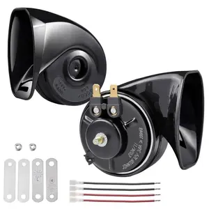 Car Horn Kit, Loud Dual-Tone Electric Snail Horn, Suitable for Any 12V Vehicle, Father's Day Gift, Birthday Gift, Car Repair Horn, Horn Accessories
