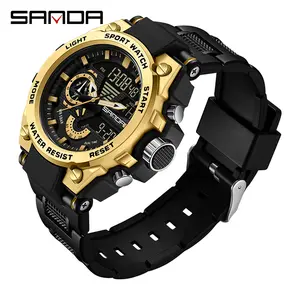 Men's Outdoor Digital Watch - 50M Waterproof, Dual Display, Luminous LED, Alarm, Stopwatch, Shockproof Sports Watch for Outdoor Activities