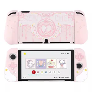 GeekShare Protective Case Compatible with Nintendo Switch / NS  Oled Console Accessories and Joy Con- Slim Cover Case Charging Dock Case with Ergonomic Design for Switch Model - Star Wings